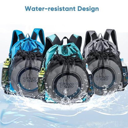 Large Beach Backpack Waterproof Sandproof - Customized Oversized Drawstring Pool Bag with Shoe Compartment for Toiletries, Towels, Gym, Travel - color: Teal, size: Large