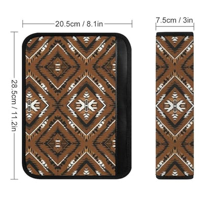 Universal Soft And Comfortable Car Seat Straps Shoulder Pads for Adult Use, Stroller Pushchair High Chair, 2PCS Bohemian Ethnic Mexican Geometric Rustic Western Southwestern Aztec Harness Pads Strap - color: Pattern 683