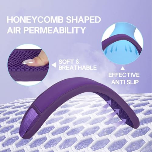 60 Inch Shoulder Strap for Bag with Removable Ultra-Thick Pad | 60" Shoulder Strap with Removable Thick Pad,Adjustable Buckles and Metal Hooks, for Briefcase/Laptop/Messenger/Luggage Bag - color: Purple