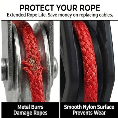 Helffer Single Pulley Block (35mm / 50mm), Lockable 360° Swivel & Heavy Duty Silent Nylon Wheel with T316 Stainless Steel Hardware for Gym Cable, Garage Hoist & Marine Rigging - size: 35mm Wheel, style: 1 Pack