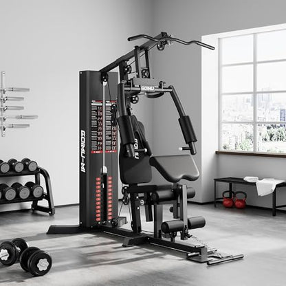 Home Gym, M1 Workout Station with 140LBS Weight Stack, Multifunctional Home Gym Equipment with Pulley System for Full Body Strength Training - style: M1 Pro
