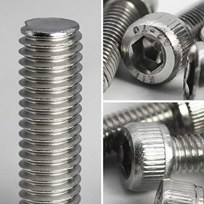 M6 x 20/25/ 30/35/ 40mm Socket Head Screws M6 Bolts 304 Stainless Steel Machine Metric Hex Socket Screw, 50PCS - size: M6 x 20/25/30/35/40mm