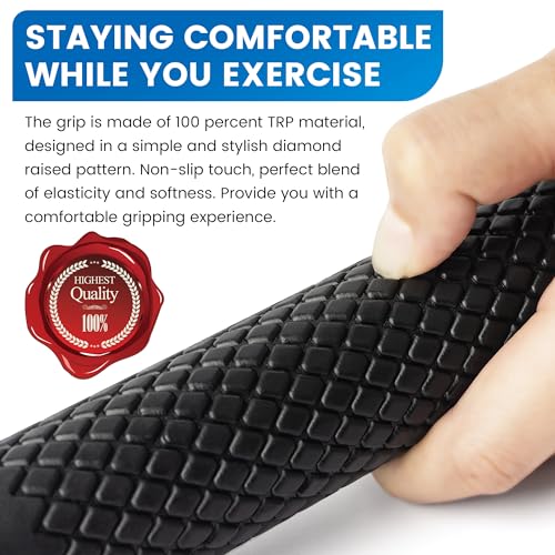 Ultra Heavy Duty Exercise Handles, Cable Handles Gym Equipment Attachment, Double D-Ring Grips, Encrypted Webbing, Blue Edge Design Non-Slip Comfort Grips - color: Blue