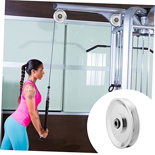 1Pc Aluminum Alloy Lift Load Bearing Pulley Wheel Gym Equipment Accessory with High Machining and Anodized Surface Lightweight and Easy to Install for Exercise Machine Attachments