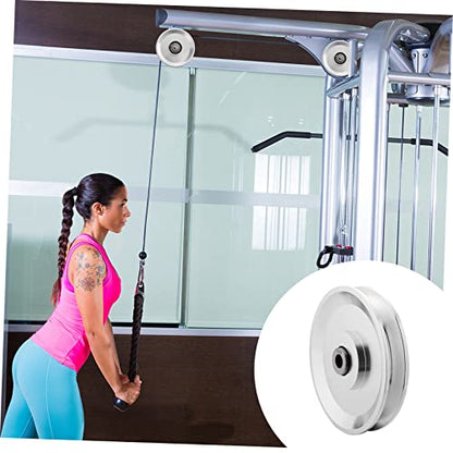1Pc Aluminum Alloy Lift Load Bearing Pulley Wheel Gym Equipment Accessory with High Machining and Anodized Surface Lightweight and Easy to Install for Exercise Machine Attachments