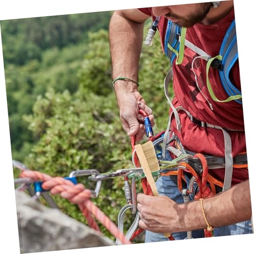 Abaodam Rock Climbing Brush with Ergonomic Handle Durable Boar Hair Bristles for Cleaning of Holds Lightweight Portable for Bouldering and Climbing
