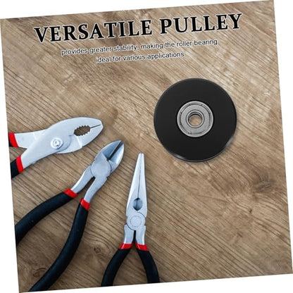 Gym Cable Pulley System Heavy-Duty Aluminum Pulley Wheel U-Groove Double Bearing Silent for Fitness Equipment