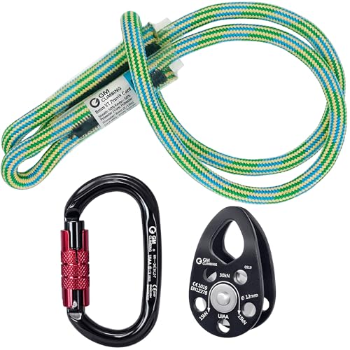 GM CLIMBING Swing Cheek Micro Pulley 30kN CE UIAA Certified - color: Pulley Kit | Bushing, Twist Lock