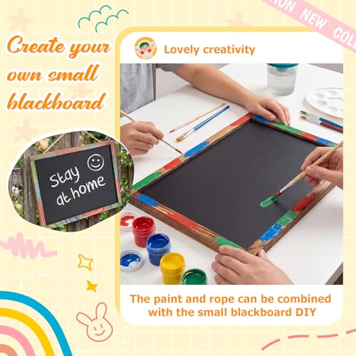 Chinco 2 Pcs Small Slate Chalkboard Mini Chalk Board with Frames Mini Board Signs School Supplies for Classroom Home Office (9.5 x 14 Inch,Brown) - color: Brown, size: 9.5 x 14 Inch