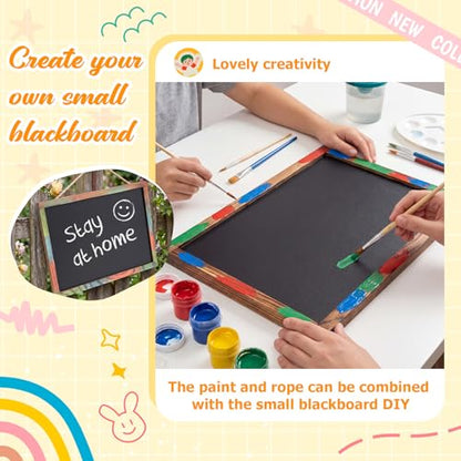 Chinco 2 Pcs Small Slate Chalkboard Mini Chalk Board with Frames Mini Board Signs School Supplies for Classroom Home Office (9.5 x 14 Inch,Brown) - color: Brown, size: 9.5 x 14 Inch