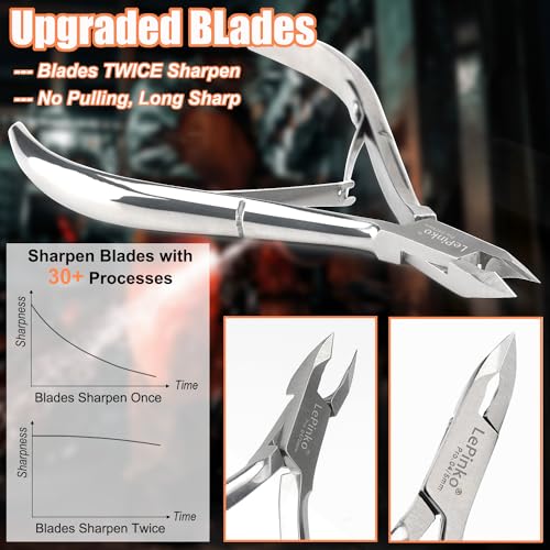 12 Packs Upgraded Cuticle Trimmer kit, 5mm Jaw | Upgraded Blades and Springs, Sharp and Labor-saving Dead Skin Clipper Tool for Women and Men - color: Silver-12pack
