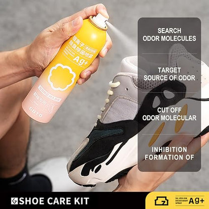 GOTO Shoe Deodorizer Spray 10Fl oz, Shoe Odor Elimination, Fit for Shoes, Sneakers, Boots, Suede and Nubuck (Citrus Scent)