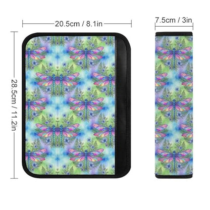 2 Pack Dragonfly Purple Flowers Seat Belt Shoulder Pad Universal Soft and Comfortable Seat Belt Covers Cushion for Kids, Most Cars, Comfortable Driving - color: Pattern 1219