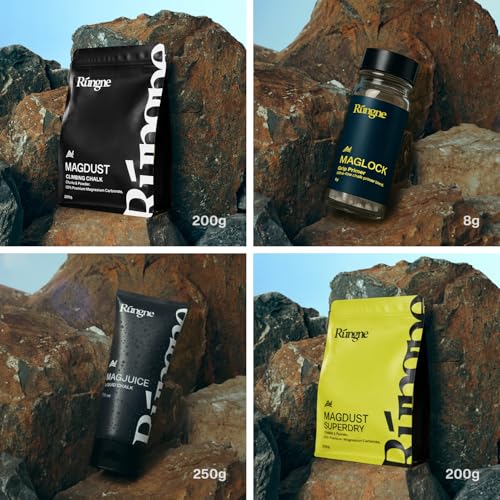 RUNGNE Premium Climbing Chalk - High Performance Chalk for Rock Climbing, Bouldering, Weightlifting & More - Unmatched Grip and Skin Friendly - size: 75 G