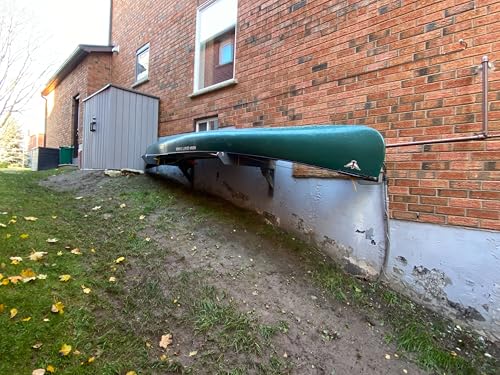 ReRackiT - Outdoor or Indoor Wall Mounted Kayak Rack, SUP Rack, Canoe Rack - Stackable - size: 1 Rack (For Canoes)