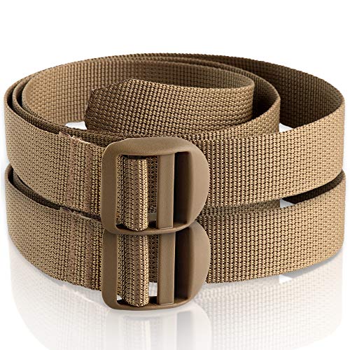 M-Tac Pack of 2X Utility Strap for Backpack Tactical Lashing for MOLLE Gear Plastic Buckle (Coyote, 50 inches) - color: Coyote, size: 50 inches