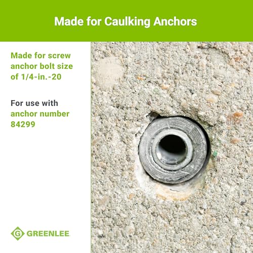 Greenlee 868 Screw Anchor Expander for Caulking Anchor Size 1/4-20, Heavy-Duty Screw Anchor Expanding Tool - size: Belt Size 1/4-Inch to 20