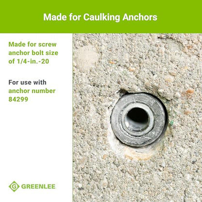 Greenlee 868 Screw Anchor Expander for Caulking Anchor Size 1/4-20, Heavy-Duty Screw Anchor Expanding Tool - size: Belt Size 1/4-Inch to 20
