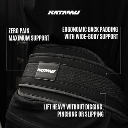 KATAMU Dip Belt for Weightlifting with Heavy Duty Steel Chain | Adjustable Neoprene Padded Dipping Belt for Pull Ups, Chin Ups, Squats & Weighted Calisthenics | Strength Training Belt for Men & Women