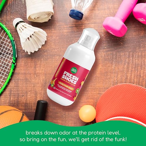 Fresh Monster Kids Deodorizing Shoe Spray, Fruity Fresh, 4 oz | Natural Shoe Deodorizer Spray with All-Day Odor Protection, Bio-Enzyme Technology, Eliminates Odors, Toxin-Free, Made in USA