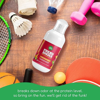 Fresh Monster Kids Deodorizing Shoe Spray, Fruity Fresh, 4 oz | Natural Shoe Deodorizer Spray with All-Day Odor Protection, Bio-Enzyme Technology, Eliminates Odors, Toxin-Free, Made in USA