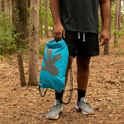 geckobrands Embark 10L Drawstring Backpack – Waterproof, Lightweight Dry Bag for Beach, Hiking, and Light Water Activities - color: Grey/Navy