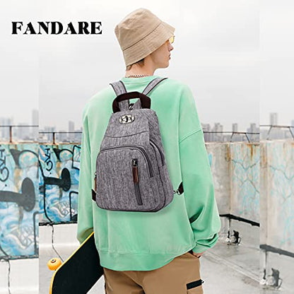 FANDARE Retro Sling Chest Backpack Multipurpose Crossbody Shoulder Bag - color: Gray