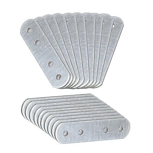 20 Pack Straight Flat Metal Connector Plates (2.36" x 0.63") Galvanized Steel Repair & Joining Brackets for Shelves, Furniture, Wood Fixing & DIY Projects - size: 2.36" x 0.63" (60 x 16mm)