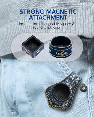CRICAL Portable Magnetic Pool Chalk Holder Square Chalk Cube Holder Billiard Cue Accessory Gift Idea - color: CL-ChalkHolder Dark Blue White-RS