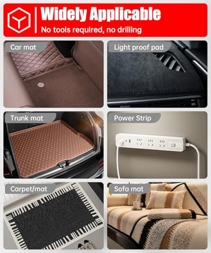 PHIXBEAR Hook and Loop Strips with Super Adhesive Heavy Duty, Heat Resistant Waterproof, Outdoor or Indoor Use, 16 Sets Black 0.98x3.94 Inch - size: 0.98x3.94 Inch（16 Sets）