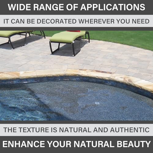 78.82" L x 3" W x 0.79" T Concrete Edge Mold, Stone Rock Edge Form Liner, Concrete Countertop Edge Form with Chiseled Stone Finish for Countertops, Steps, Benches & Fireplace Edging - size: 78.82 inches Long x 3 inches Wide x 0.79 inches