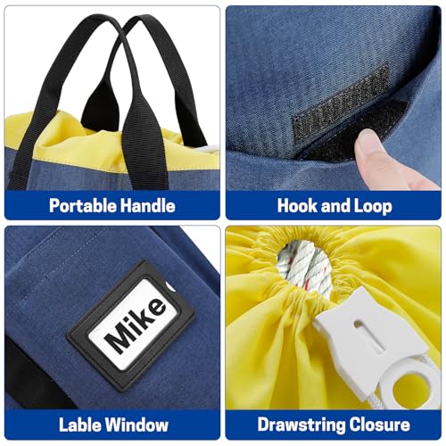Arborist Rope Bag, Rope Storage Bag with 4 Side Pockets and Handle, Large Capacity Rope Organizer for Tree Climbing Gear and Rigging Equipment