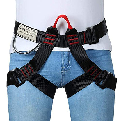 Climbing belts, Safe Seat Belts for Tree Climbing Outdoor Training Caving Rock Climbing Rappelling Equip - Half Body Guide belt for Women Man and Novice