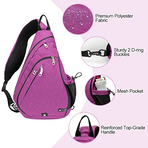 INOXTO Sling Bag, Multipurpose Crossbody Shoulder Bag for Men and Women - color: Purple