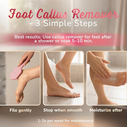 SILKLE Nano Glass Foot File - Foot Callus Remover for Feet & Foot Scrubber | Silicone Grip for Non-Slip Control - Foot Scrubber for Dead Skin, Heel Scraper for Cracked Heels & Foot Exfoliator - Pink - style: Pink