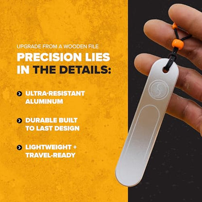 Climbskin Aluminium Skinfile - Precision Callus File for Hands and Fingers - Includes 10 Adhesive Refill Pads - Ideal for Climbing, Weightlifting, and Gymnastics