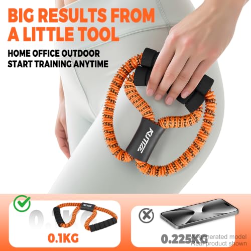 KUTIZE Figure 8 Resistance Bands for Women Men, Exercise Bands with Handles, 8 Shaped Resistance Bands for Back, Arm, Chest & Shoulder Workout, Home Gym Equipment for Yoga, Pilates, Physical Therapy - style: Orange