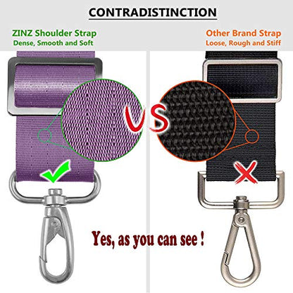 Bag Shoulder Strap, Padded Adjustable Shoulder Strap Replacement - color: Purple, size: 57"
