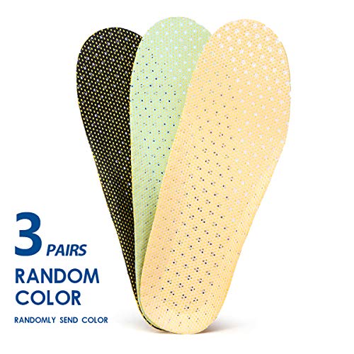 XINIFOOT 3 Pairs Comfortable Breathable Insoles - Comfort Cushioned for Running Walking Hiking, Replacement Comfort Inserts Shoes Pad for Men (US8-11) - size: L: US 8-11