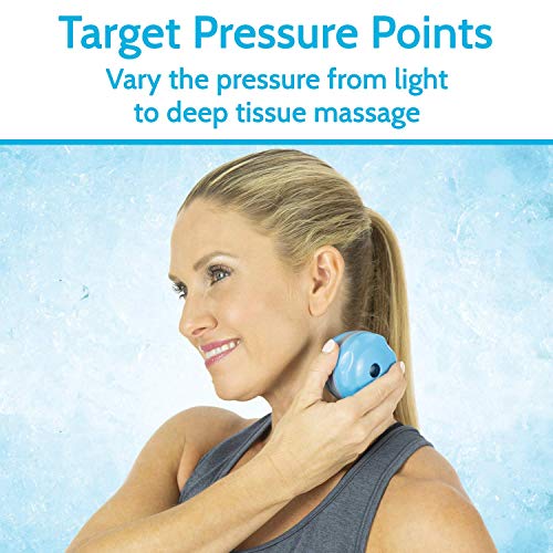 Arctic Flex Cold Massage Roller Ball (2 Pack) - Cryoball Massage Hand Ice | Ball - Sore Muscle Cold Therapy - Deep Tissue Depuffer Pain Relief - Jaw Eye Ice Depuffing Tool for Migraine, Injury, Foot