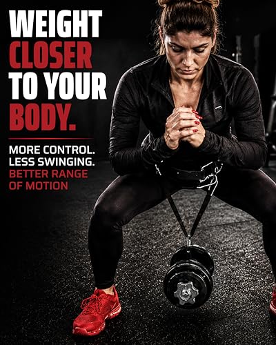 THEFITGUY Dumbbell Loading Straps for Dip Belt & Cable Pulley | Secure attachment of any dumbbell or barbell, ultra-strong 6" & 8" straps included
