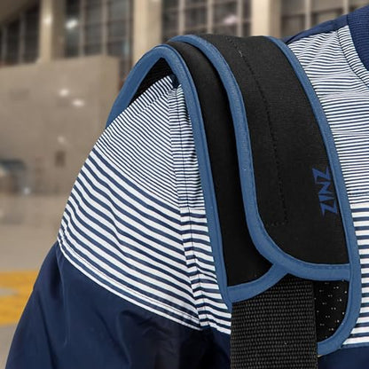 Ultra Thick & Breathable Universal Shoulder Pad Cushion for Bag - Long & Comfort - color: Black&blue