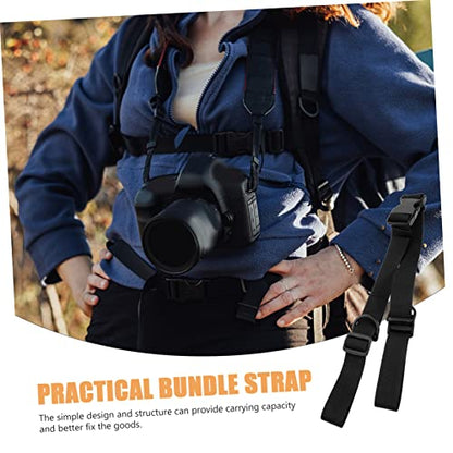 UKCOCO 2Pcs Sturdy Bundle Straps Tie Down Fastener Webbing Belt for Securing Bags Tents Yoga Mats High Strength Load Bearing Capability