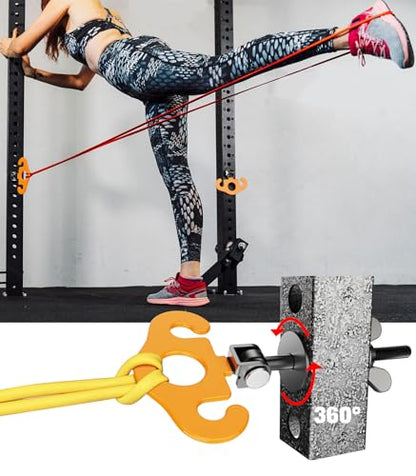 Power Rack Attachments, Hooks for Squat Rack, Resistance Band Heavy Duty, Versatile Gym Equipment Attachments, for Strength Traning, Fitness, Physical Therapy