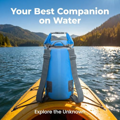 1 PC 5L Roll Top Dry Storage Bag,gym bags Lightweight Waterproof Backpack for Travel Swimming Boating Kayaking Camping Beach, Durable Outdoor Gear Blue