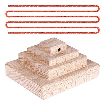 TWO STONES Rock Climbing Training Pinch Block, Finger Grips Hanging Pinch Grip with Edges and Pockets