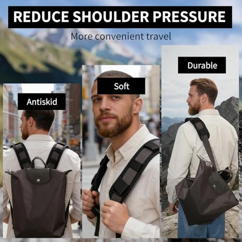 2 Pack Universal Thick Shoulder Pads, Comfortable Anti Slip Straps Pad for Crossbody Bag, Non-Slip and Stability of Weight-Reducing Pads for Backpack, Messenger Bags, Travel Bags etc