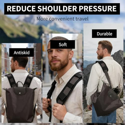 2 Pack Universal Thick Shoulder Pads, Comfortable Anti Slip Straps Pad for Crossbody Bag, Non-Slip and Stability of Weight-Reducing Pads for Backpack, Messenger Bags, Travel Bags etc