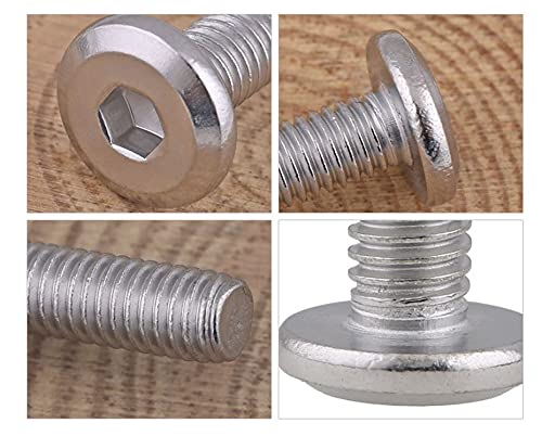 10pcs M6 x 60mm Rivet Countersunk Socket Cap Bolts Screws Connecting 304 Stainless Steel - size: 10pcs M6 x 60mm