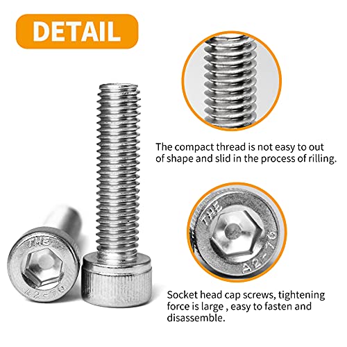 M6-1.0 x 30mm Socket Head Cap Screws Bolts, 304 Stainless Steel (A2-70), Allen Socket Drive, Bright Finish, Full Machine Threads, Quantity 25 - size: M6 x 30mm(25 PCS)